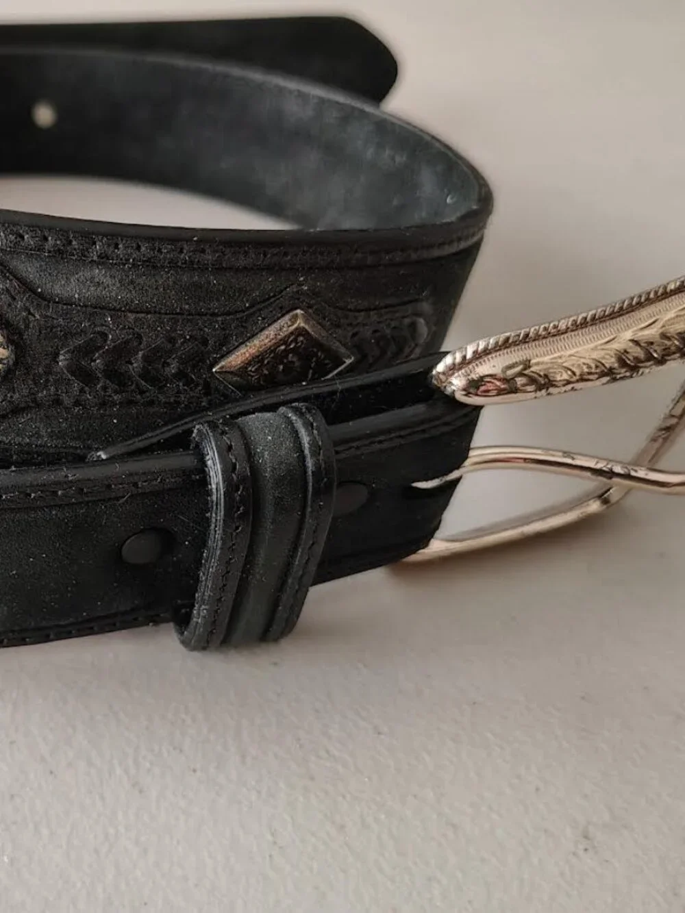 Mens Western Leather Belt. Size 38